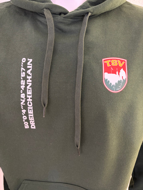 Kapuzenpullover Logo und Koordinaten